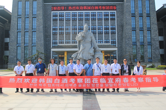 韩国白酒协会考察团在宜府春酒业厂区合影留念.JPG