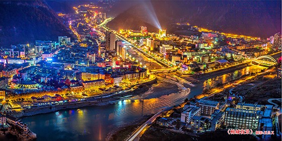 石棉县城夜景  王昌义 摄 .JPG