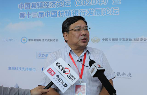 中国县镇经济交流促进会会长、中国社科院农村发展研究所党委书记杜志雄接受记者现场采访.jpeg