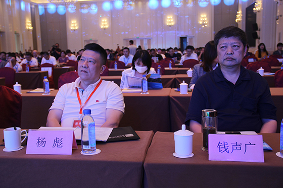 学会副会长兼秘书长、当代县域经济杂志社长杨彪，学会乡村振兴促进会理事长、省政府参事室原副主任钱声广出席论坛.JPG
