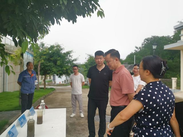 1内江市东兴区人大常委会主任陈泽清在郭北镇污水处理厂调研场镇污水处理情况.jpg