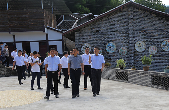 四川省广安市委书记李建勤（前排中）调研乡村振兴工作.jpg